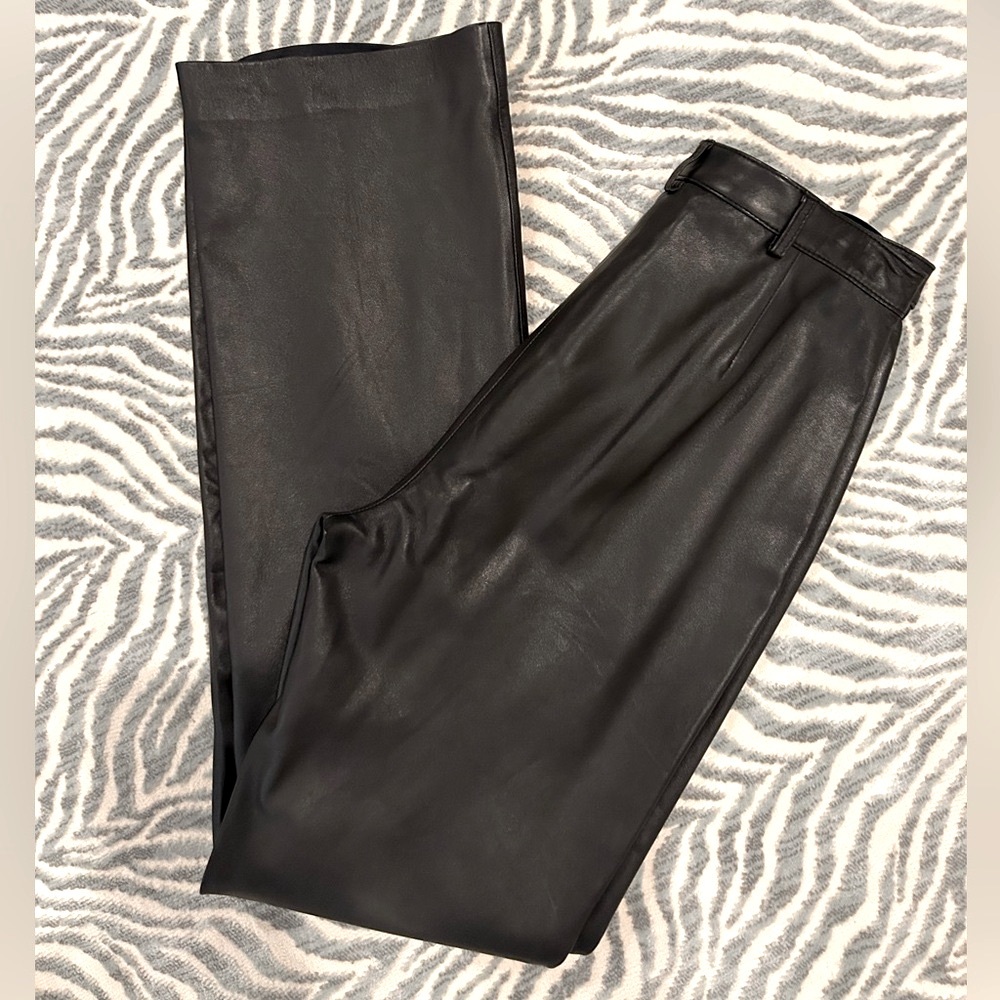 Neiman Marcus 100% Real Leather Pants Straight Leg - Picture 7 of 9